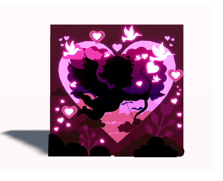 Valentine: Cupid Angel Shadow box