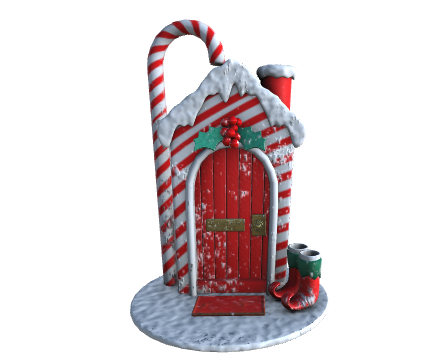 Christmas Candy Cane Cottage