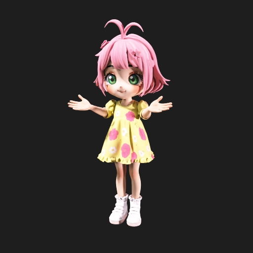 Adorable little girl 8yr anime child