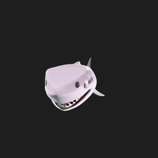 Make a 3D model of my sketches but make it 3d like the Memoji. Use the Memoji concept but my blueprints to merge into a new Memoji w my design. Big eyes out the head and teeth that cover the whole mouth. The eyes are straight black. No tongue or gums in shark mouth.