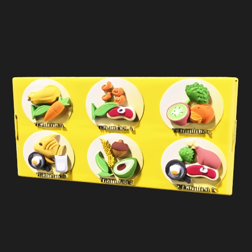 Imagen en estilo 3D ultra realista de las vitaminas, con iluminación suave y sombras detalladas, colores vibrantes, fondo limpio o educativo, profundidad de campo, alta resolución, render tipo Pixar/Blender, textura detallada, perspectiva tridimensional, enfoque nítido, estilo moderno y atractivo.