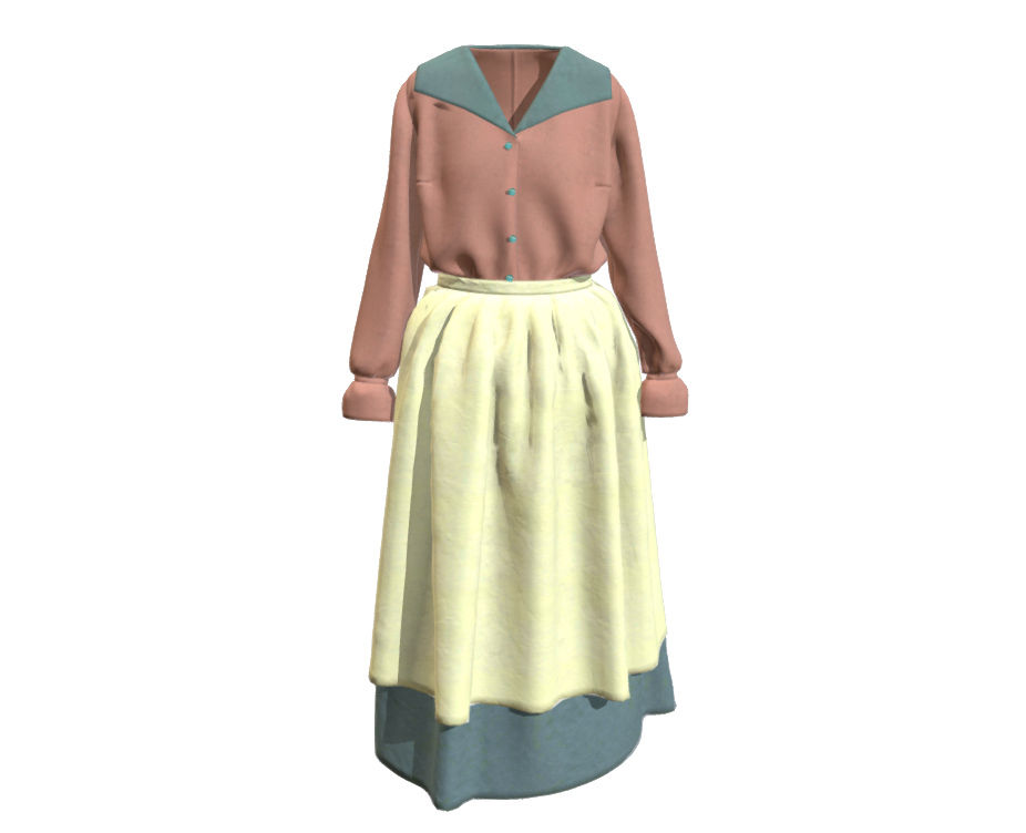 Women's costume from a traditional engraving