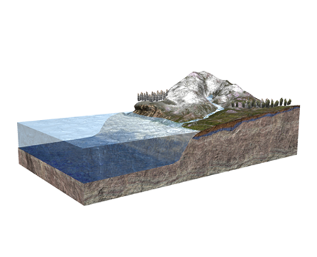 Water distribution on Earth