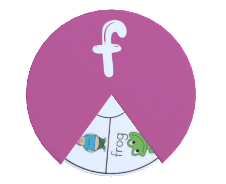 Alphabet Spin & Learn Wheel F f