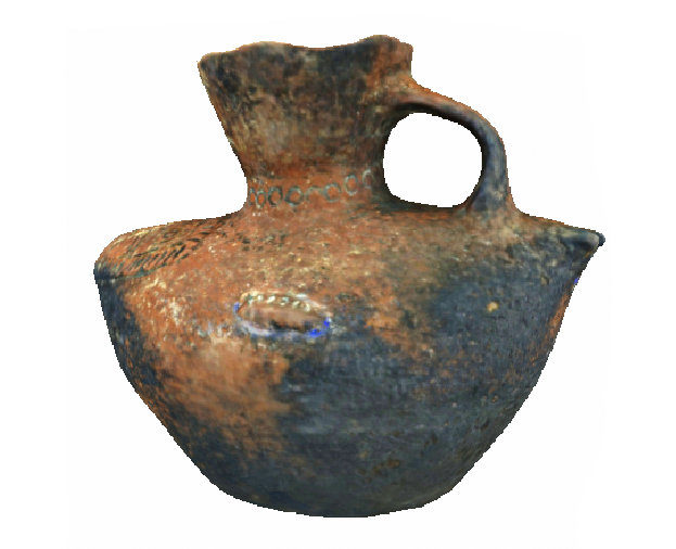 Botella escultórica de estilo Chimú