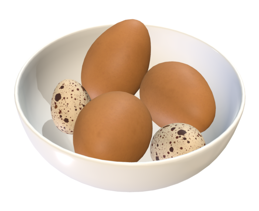 Plate with eggs