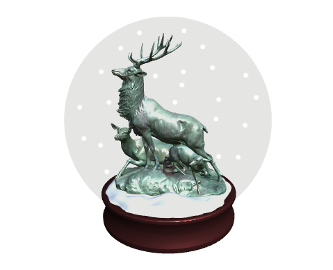 Deer Group - Snow Globe
