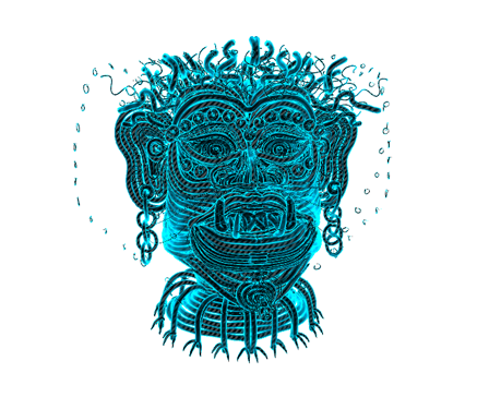 Balinese Tiltbrush Mask by Rein Bijlsma