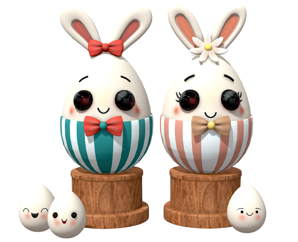 Easter Cute Egg Family