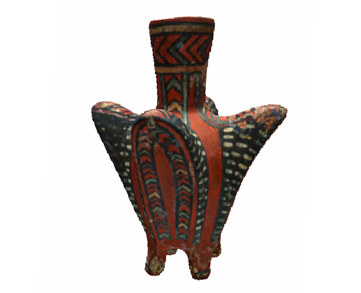 Fragmentos decorados y botella Wari