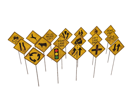 Traffic Warning Signs Caboose3d