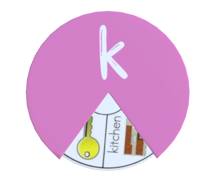 Alphabet Spin & Learn Wheel K k
