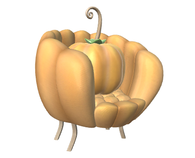 AI-Inspired Armchair Pumpkin