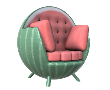 AI-Inspired Armchair Watermelon