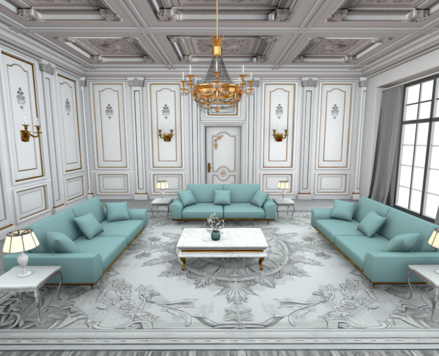 Neoclassical Living Room