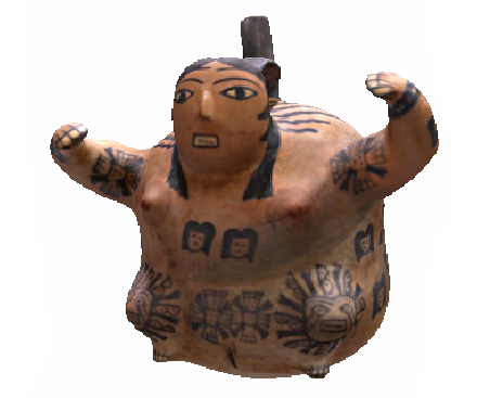 Botella escultórica Nasca