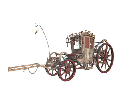 Wooden Stylised Carriage by LamedeFeu