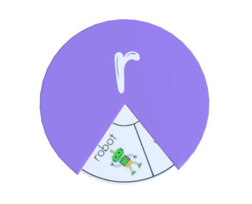 Alphabet Spin & Learn Wheel R r