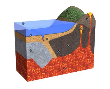Section of the Earth's Crust