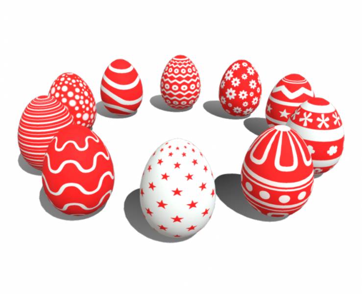 Easter eggs Red Collection