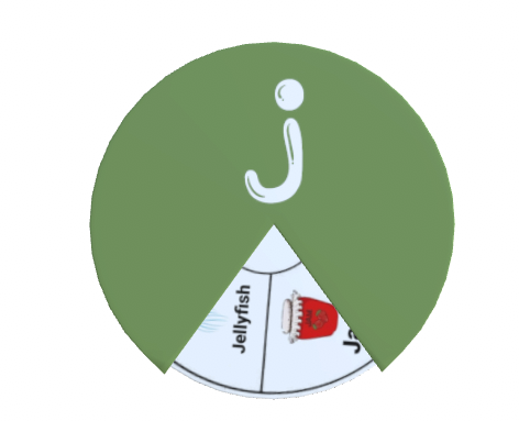 Alphabet Spin & Learn Wheel J j