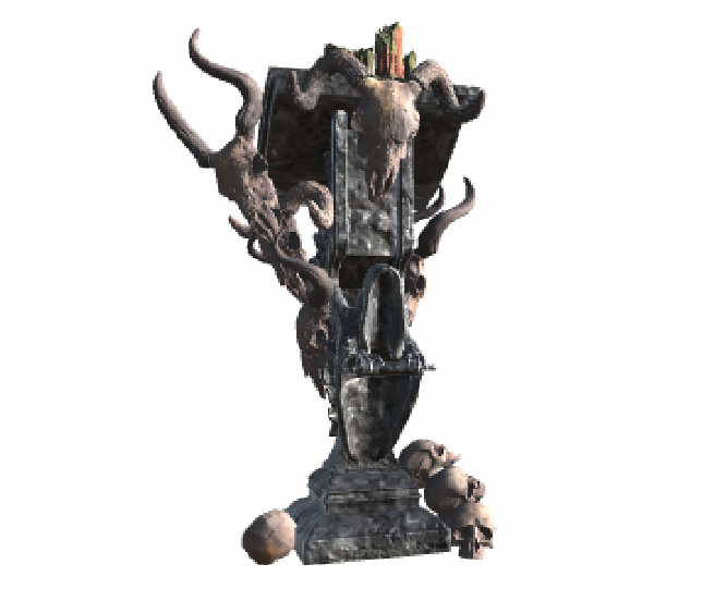 Mystical Pedestal Goat Horns