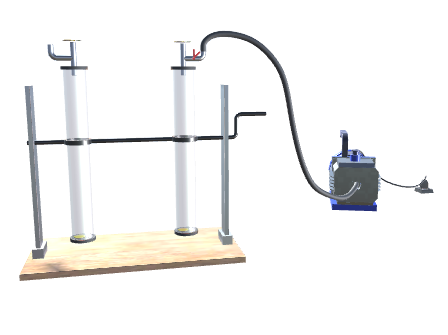 Free fall in vacuum tube