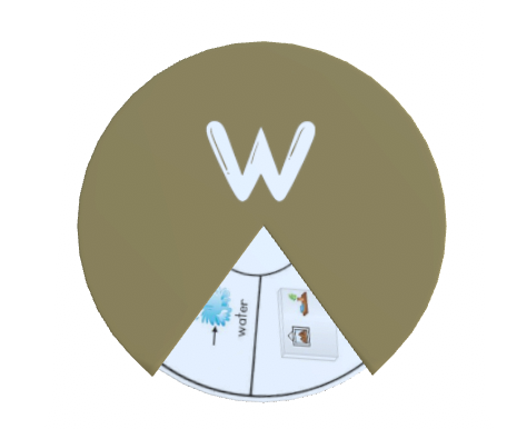 Alphabet Spin & Learn Wheel W w