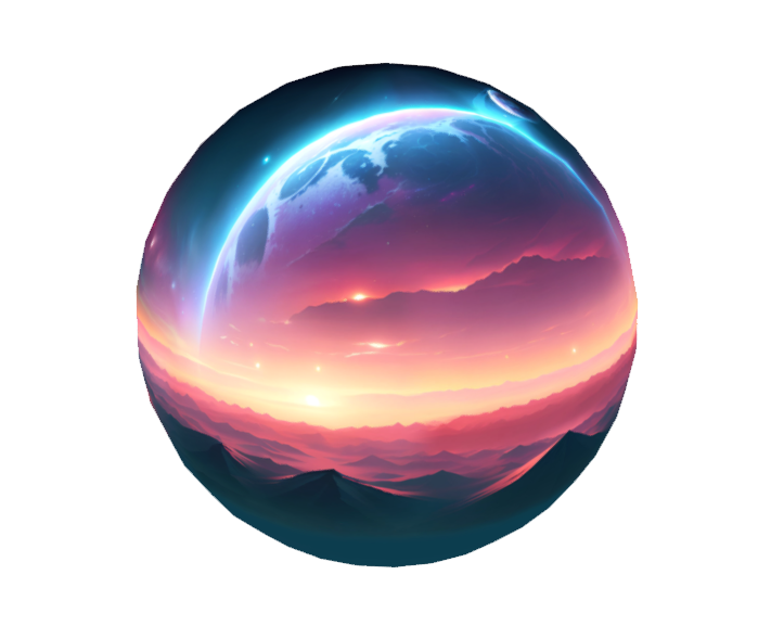 Stylized Alien space planet