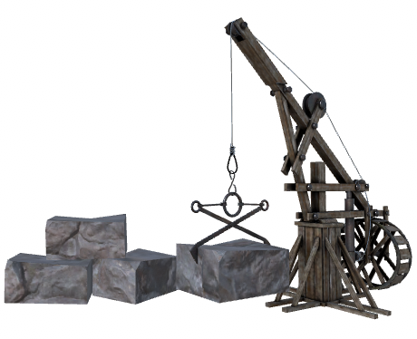 Historical Wooden Crane
