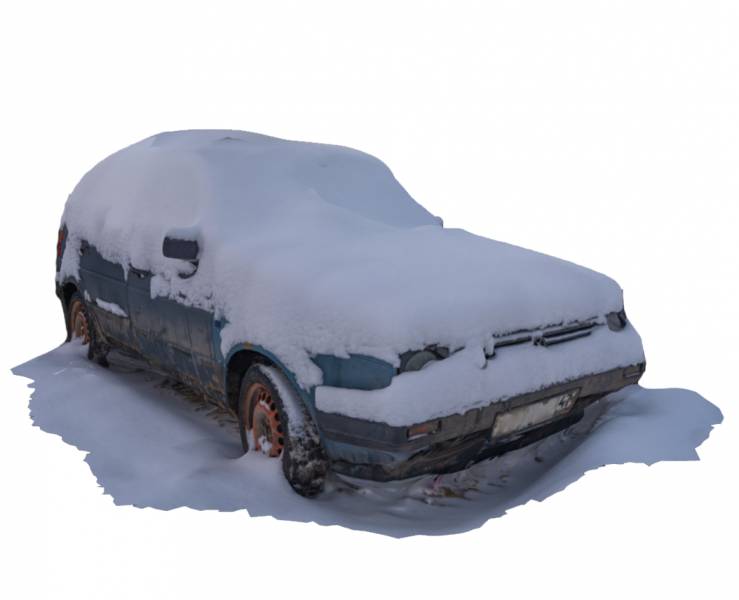 Abandoned Snow Car