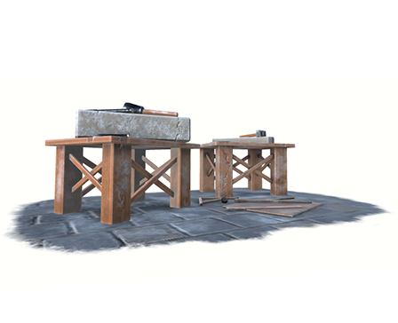 Stone masons workshop