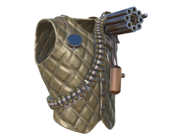 Waistcoat & shoulder mounted gun