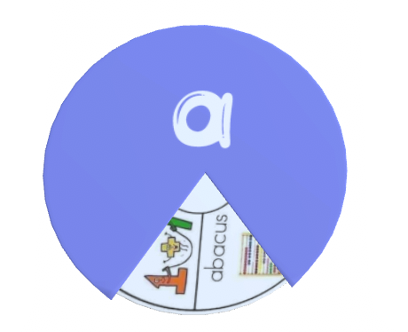 Alphabet Spin & Learn Wheel A a