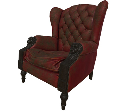 The Matrix Red Chesterfield Chair by Rodrigo Villani