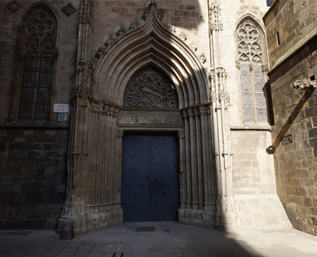 Cathedral of Barcelona - Side Entrance by Azad Balabanian
