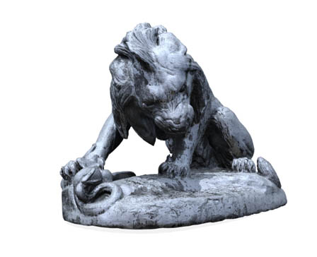 Lion Crushing a Serpent