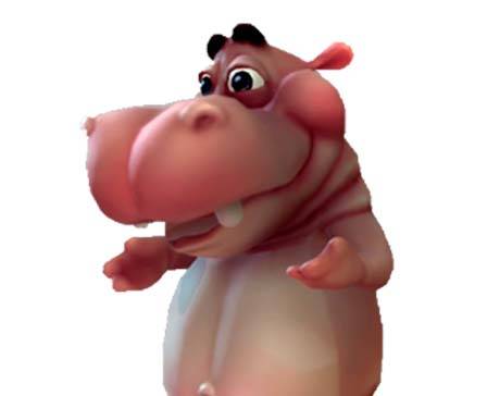 Jungle Animal: Cartoon Hippo
