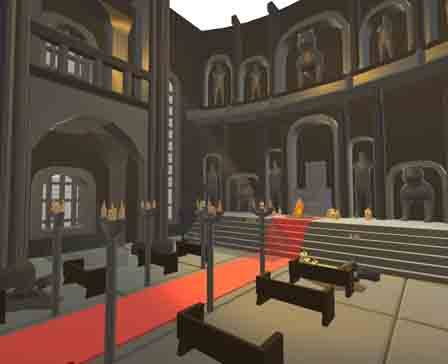 Isometric "Cathedral bonfire" by Emix0n