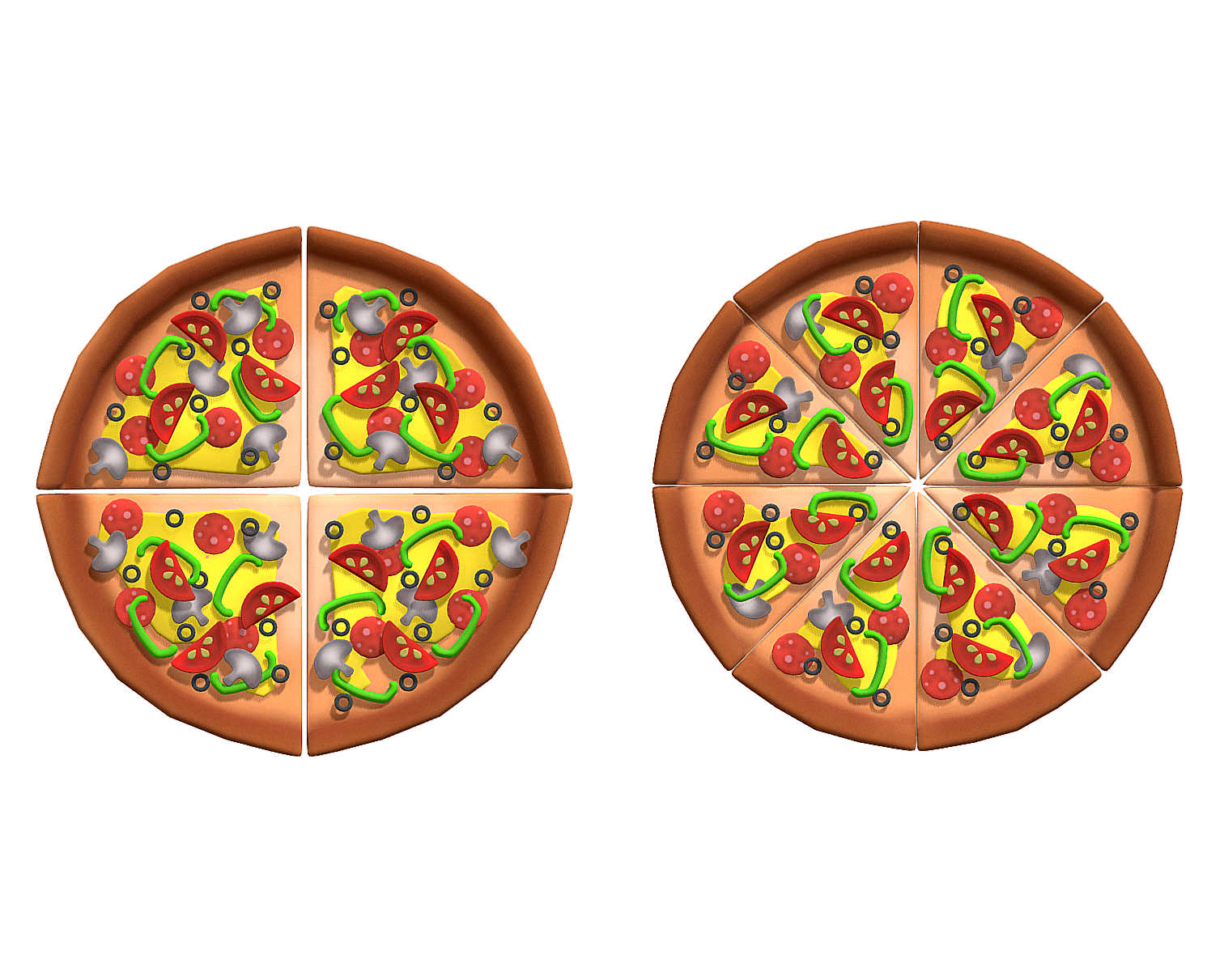 Pizza Fraction Equivalence