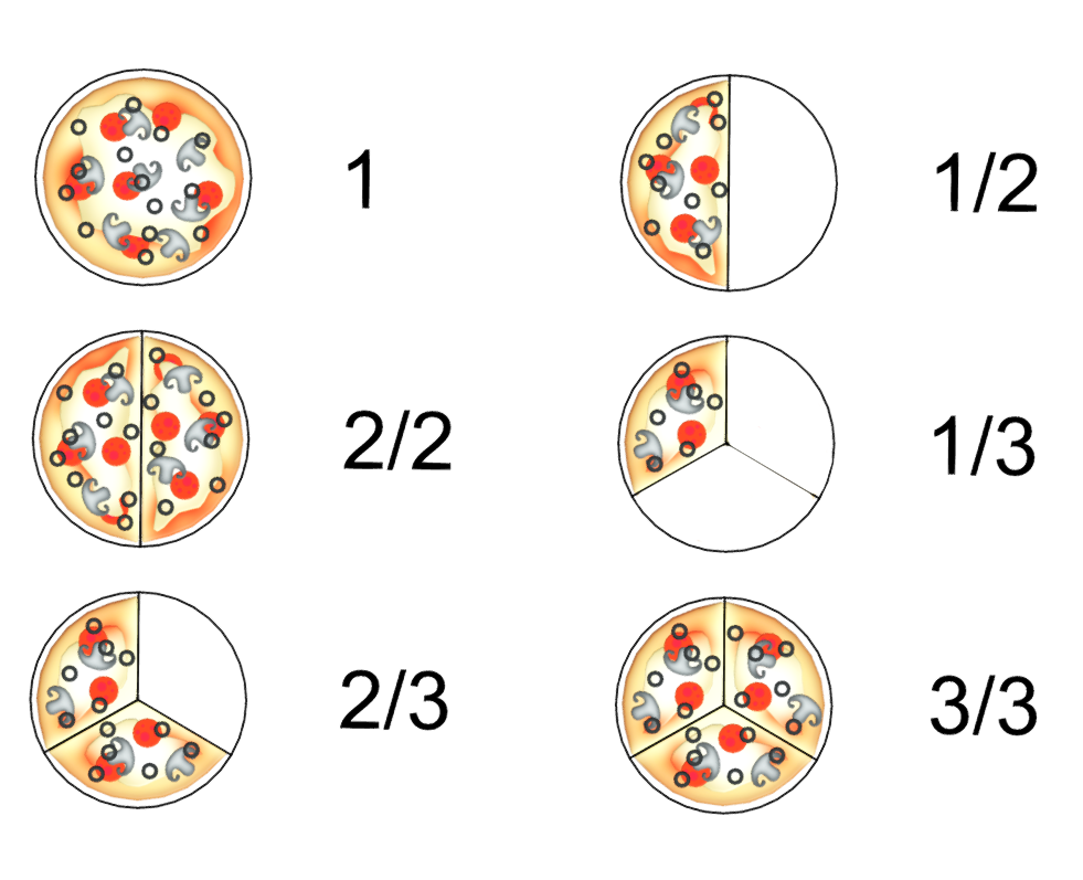 Pizza fraction visualizer
