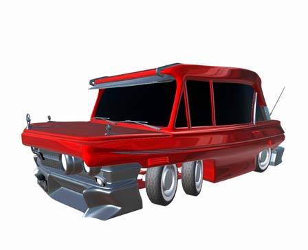 vintage-wagon cartoon car by DEDROX