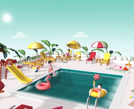 Beach pool by haykel-shaba