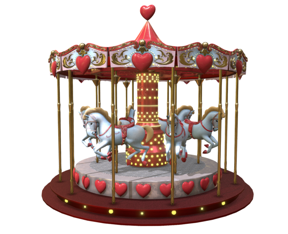 Valentine Carousel Horses