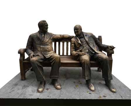 Churchill And Roosevelt Allies Sculpture