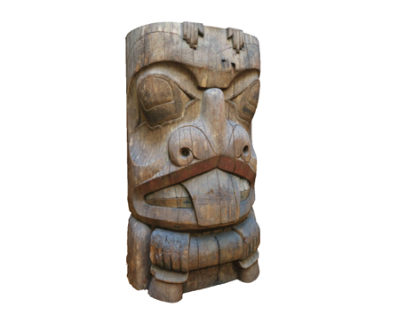 Haida Totem Pole, circa1860-70 [section] by Thomas Flynn