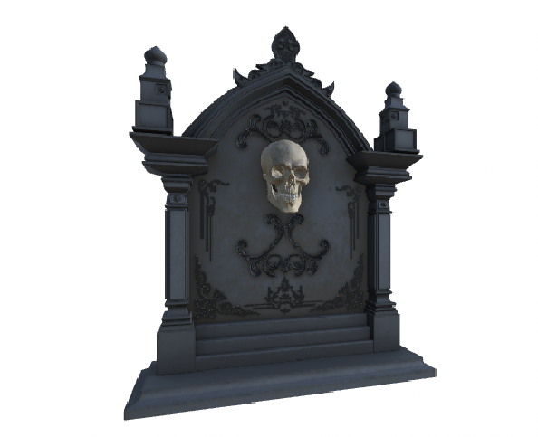 Halloween Skull Tombstone