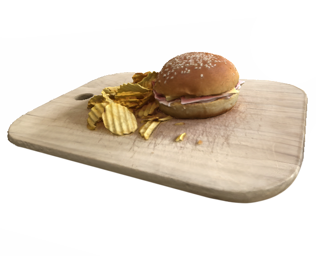 Ham & Cheese sandwich and crisps