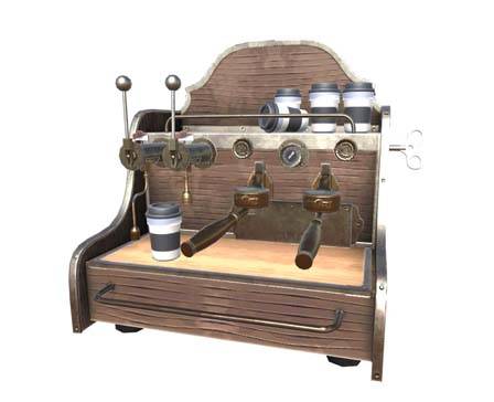 Stylized Vintage Coffee Machine by jellystuff
