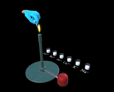 Flame Tests of Alkali Metals/ chemical reaction